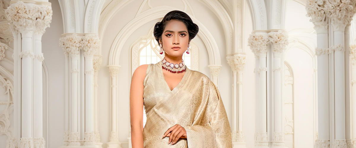 Jewellery for 2025 white saree