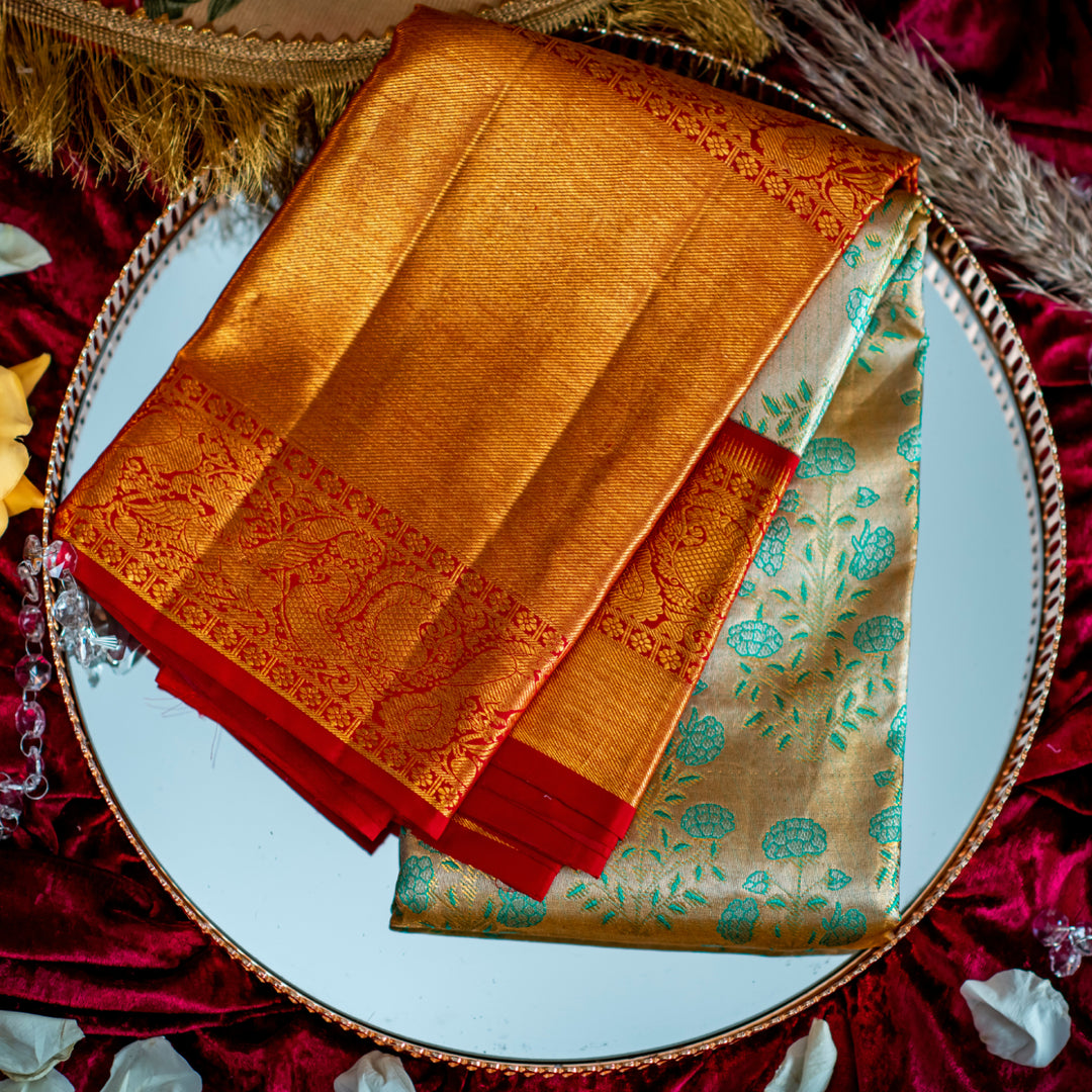 Gold saree