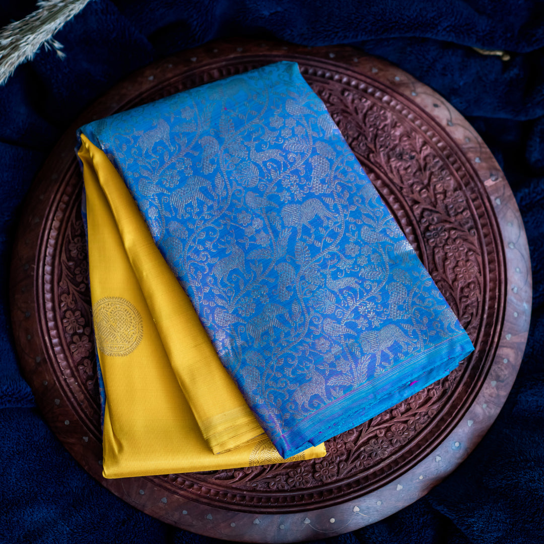 yellow saree