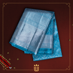 blue saree with metallic style