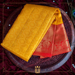 yellow saree with red border